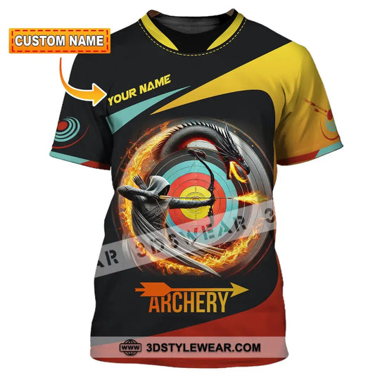 Unisex Shirt, Custom Name Archery Shirt, Archery Polo Long Sleeve, Archery Love T-Shirt style option 1
