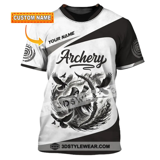 Unisex Shirt, Custom Name Archery Shirt, Archery Polo Long Sleeve, Archery Love T-Shirt style option 1