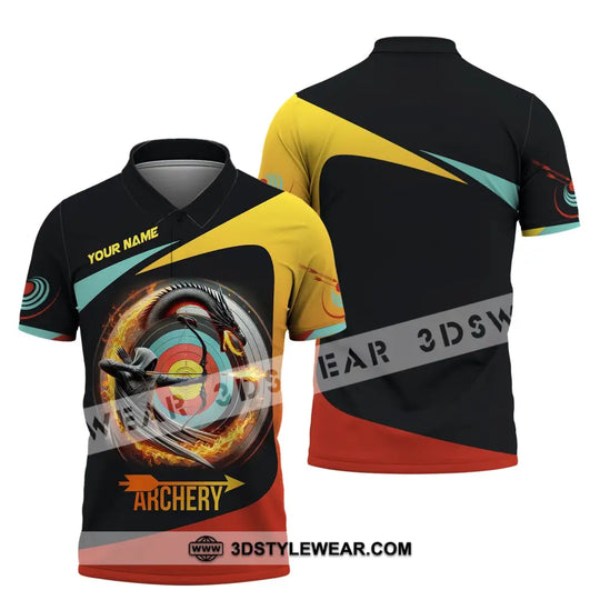Unisex Shirt, Custom Name Archery Shirt, Archery Polo Long Sleeve, Archery Love T-Shirt style option 4