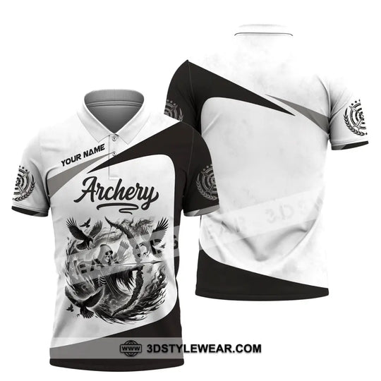 Unisex Shirt, Custom Name Archery Shirt, Archery Polo Long Sleeve, Archery Love T-Shirt style option 4