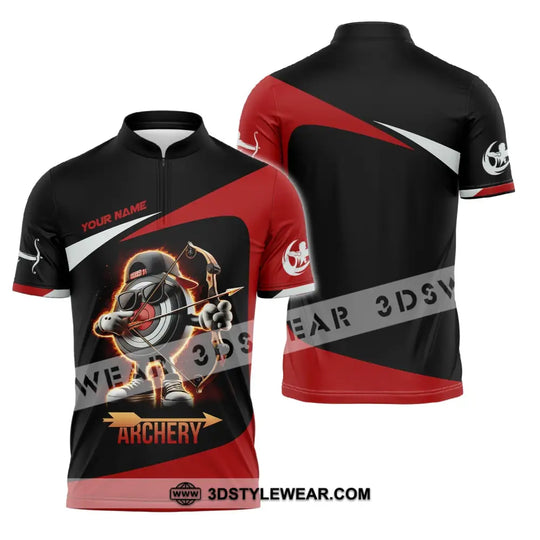 Unisex Shirt, Custom Name Archery Shirt, Archery Polo Long Sleeve, Archery Love T-Shirt style option 4