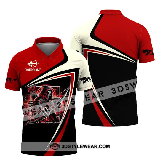 Unisex Shirt, Custom Name Archery Shirt, Archery Polo Long Sleeve, Archery Lover, Archery T-Shirt style option 4