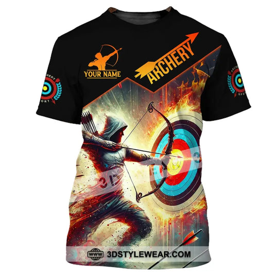 Unisex Shirt, Custom Name Archery Shirt, Archery T-Shirt Hoodie Long Sleeve Shirt, Gift for Archery Lover style option 2