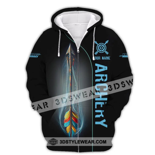 Unisex Shirt, Custom Name Archery Shirt, Archery T-Shirt Hoodie Long Sleeve Shirt, Gift for Archery Lover style option 3