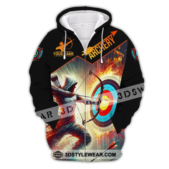 Unisex Shirt, Custom Name Archery Shirt, Archery T-Shirt Hoodie Long Sleeve Shirt, Gift for Archery Lover style option 3