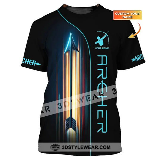 Unisex Shirt, Custom Name Archery T-Shirt, Archery Polo, Archery Gifts, Shirt For Archery Lovers style option 1