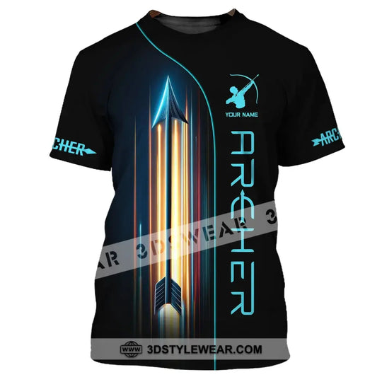Unisex Shirt, Custom Name Archery T-Shirt, Archery Polo, Archery Gifts, Shirt For Archery Lovers style option 2