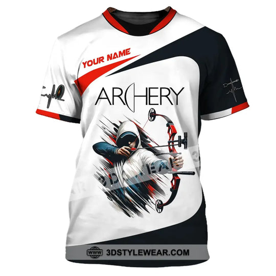 Unisex Shirt, Custom Name Archery T-Shirt, Archery Polo, Archery Gifts, Shirt For Archery Lovers style option 2