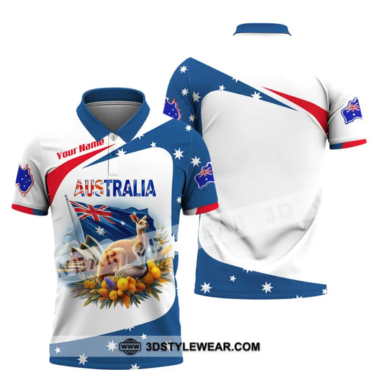 Unisex Shirt, Custom Name Australia Shirt, Australia Lover Polo Long Sleeve Shirt, Australia Gift style option 4