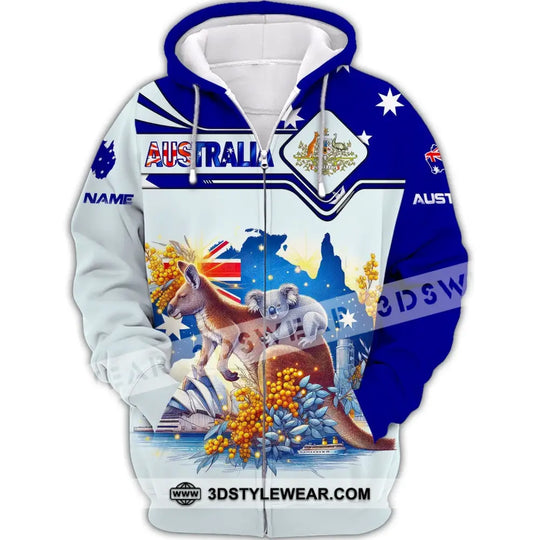 Unisex Shirt, Custom Name Australia Shirt, Australia Lover Polo Long Sleeve Shirt, Australia Gift style option 3