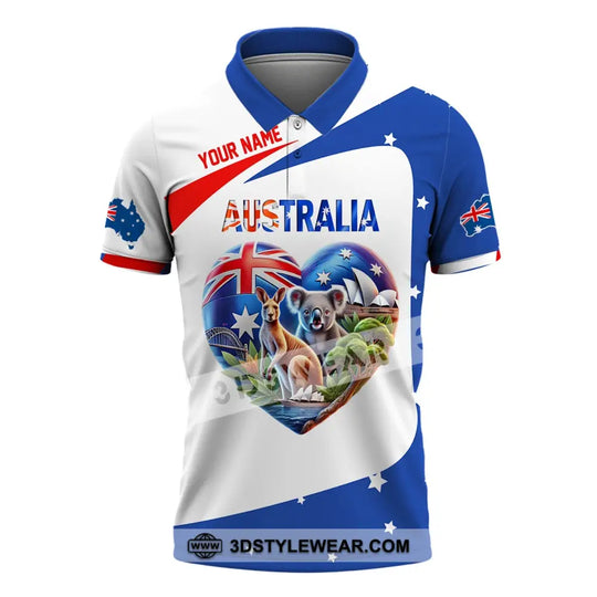 Unisex Shirt, Custom Name Australia Shirt, Australia Polo Long Sleeve Shirt, Australian Gift style option 4