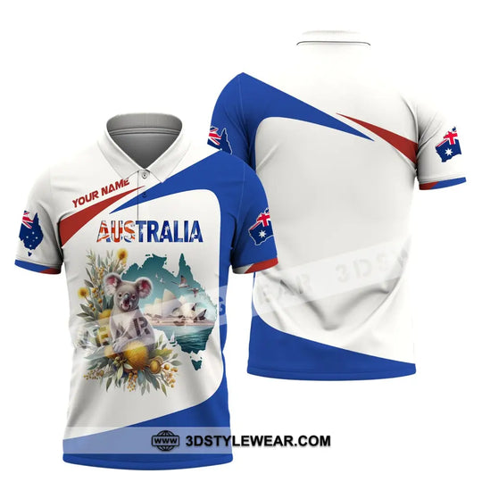 Unisex Shirt, Custom Name Australia Shirt, Australia Polo Long Sleeve, Australian Gift style option 4