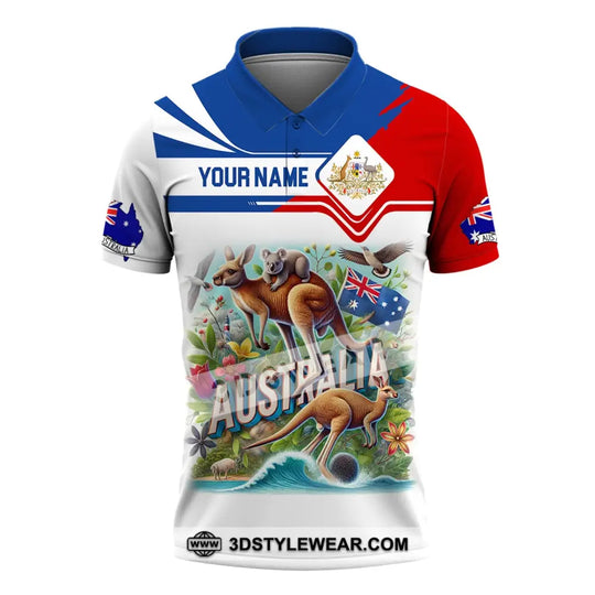Unisex Shirt, Custom Name Australia Shirt, Australia Polo Long Sleeve, Australia Gift style option 4