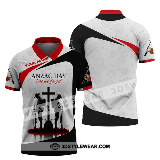 Unisex Shirt, Custom Name Australia T-Shirt, Anzac Day Shirt, Remembrance Day T-Shirt style option 4