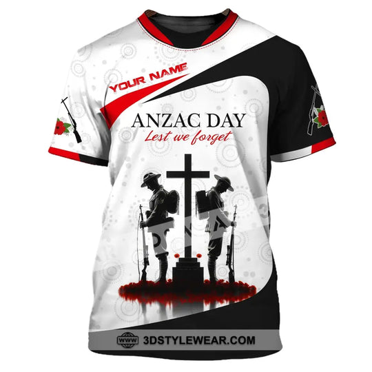 Unisex Shirt, Custom Name Australia T-Shirt, Anzac Day Shirt, Remembrance Day T-Shirt style option 2