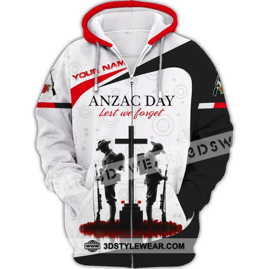 Unisex Shirt, Custom Name Australia T-Shirt, Anzac Day Shirt, Remembrance Day T-Shirt style option 3