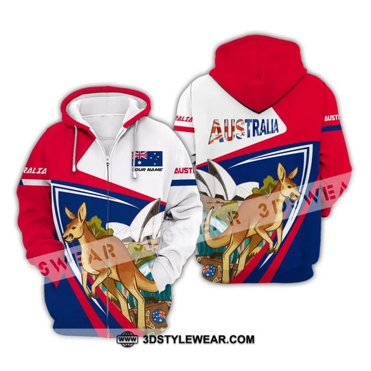 Unisex Shirt, Custom Name Australia T-Shirt, Kangaroo, Australia T-Shirt style option 3