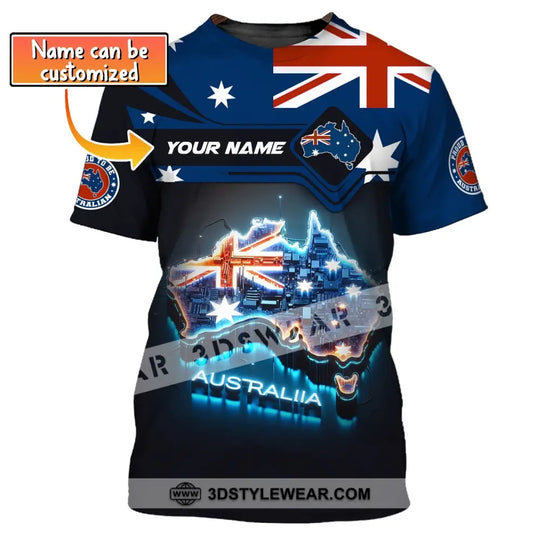 Unisex Shirt, Custom Name Australia T-Shirt, Proud To Be Australian, Australia T-Shirt style option 1