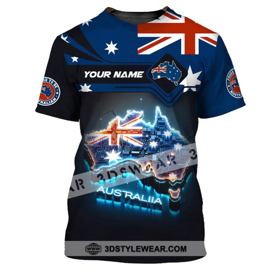 Unisex Shirt, Custom Name Australia T-Shirt, Proud To Be Australian, Australia T-Shirt style option 2