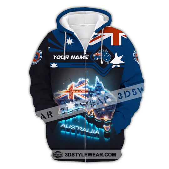 Unisex Shirt, Custom Name Australia T-Shirt, Proud To Be Australian, Australia T-Shirt style option 3