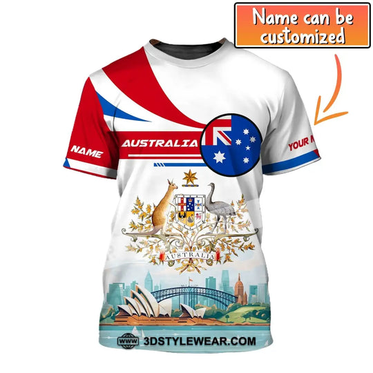 Unisex Shirt, Custom Name Australia T-Shirt, Sydney Harbour Bridge, Australia T-Shirt style option 1
