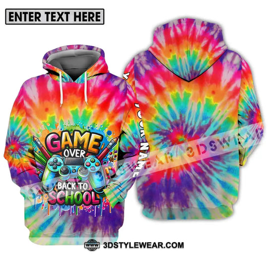 Unisex Shirt - Custom Name Back To School Shirt, Game Over style option 3