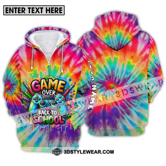 Unisex Shirt - Custom Name Back To School Shirt, Game Over style option 2