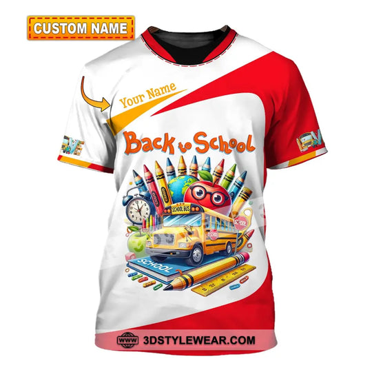 Unisex Shirt, Custom Name Back To School Shirt, Back To School Polo Long Sleeve, Back To School Gift style option 1