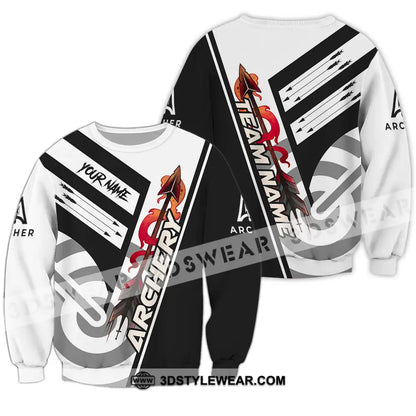 Unisex Shirt - Custom Name Basic Archery Player Long Sleeve / S T-Shirt