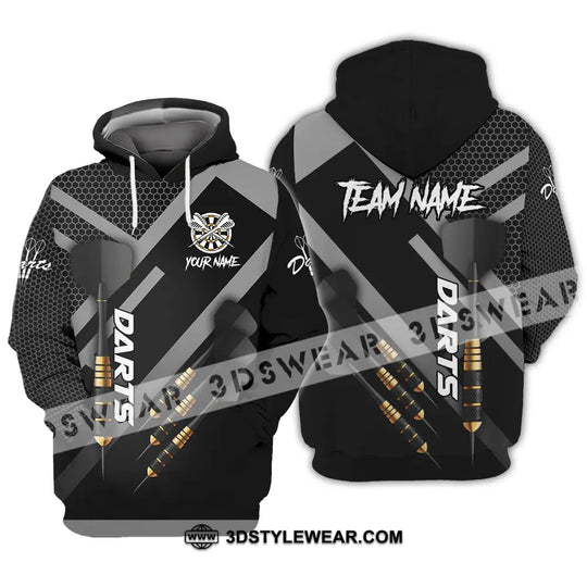 Unisex Shirt - Custom Name Basic Shirt, Black Darts Player style option 3