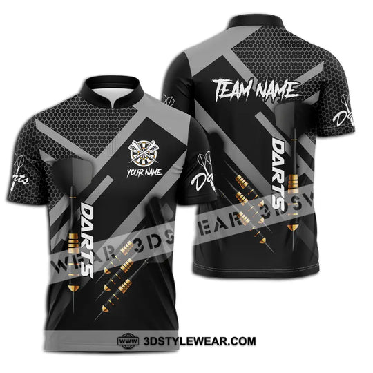Unisex Shirt - Custom Name Basic Shirt, Black Darts Player style option 2