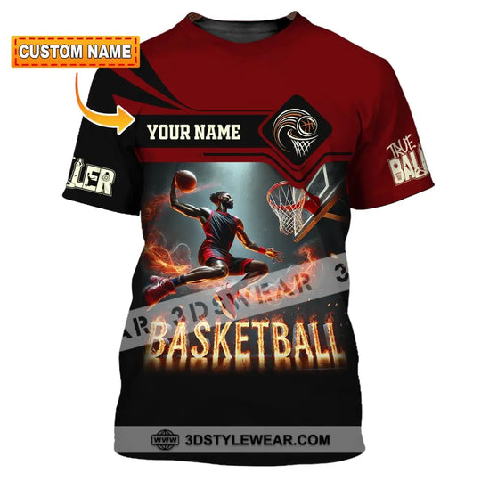 Unisex Shirt, Custom Name Basketball Shirt, Basketball Polo Long Sleeve, Basketball Love T-Shirt style option 1