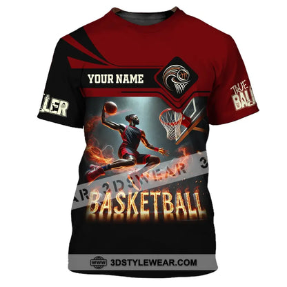 Unisex Shirt Custom Name Basketball Shirt Basketball Polo Long Sleeve Basketball Love T-Shirt T-Shirt / S T-shirt