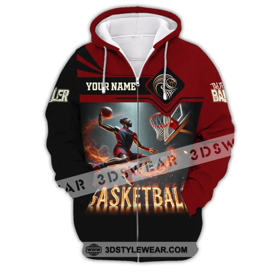 Unisex Shirt, Custom Name Basketball Shirt, Basketball Polo Long Sleeve, Basketball Love T-Shirt style option 3
