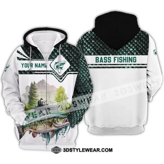 Unisex Shirt - Custom Name Bass Fishing Lake Shirt style option 4