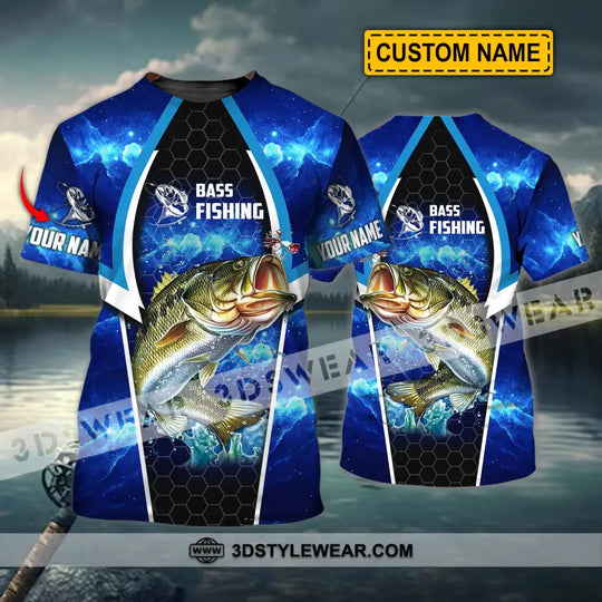 Unisex Shirt - Custom Name Bass Fishing Shirt style option 1