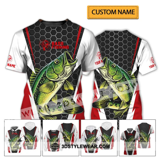 Unisex Shirt - Custom Name Shirt - Bass Fishing Shirt style option 2
