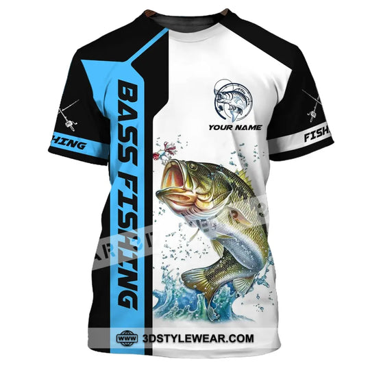 Unisex Shirt, Custom Name Bass Fishing T-Shirt, Fishing Apparel, Shirt for Fishermen style option 2