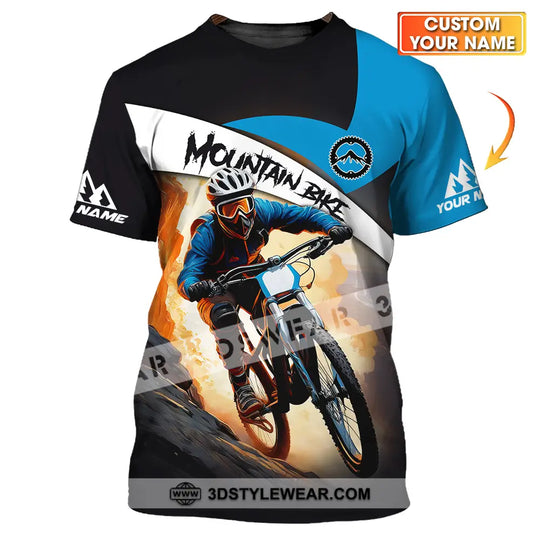 Unisex Shirt - Custom Name Biker Shirt For Mountain Bike Player Racing style option 1