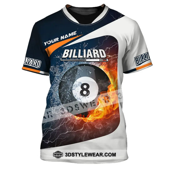Unisex Shirt - Custom Name Shirt, Billiards Balls Number 8 style option 2