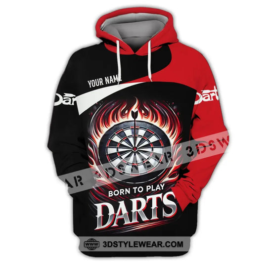 Unisex Shirt - Custom Name Born To Play Dart Shirt style option 2