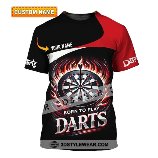 Unisex Shirt - Custom Name Born To Play Dart Shirt style option 1