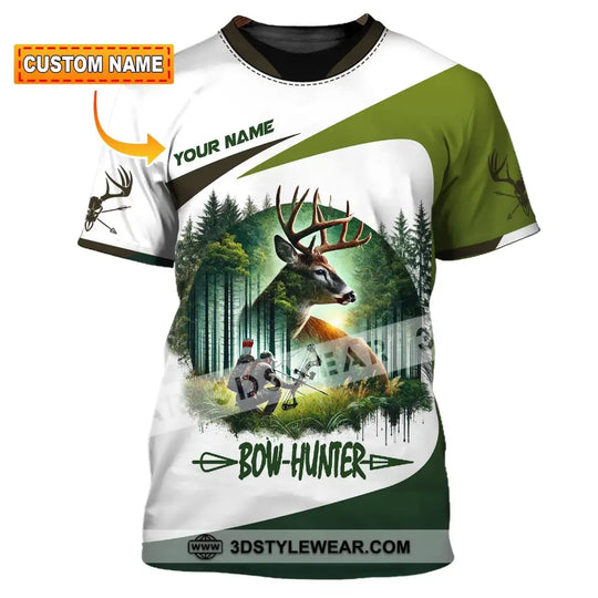 Unisex Shirt, Custom Name Bow Hunter Shirt, Hunter Hoodie Shirt Polo Long Sleeve Shirt style option 1