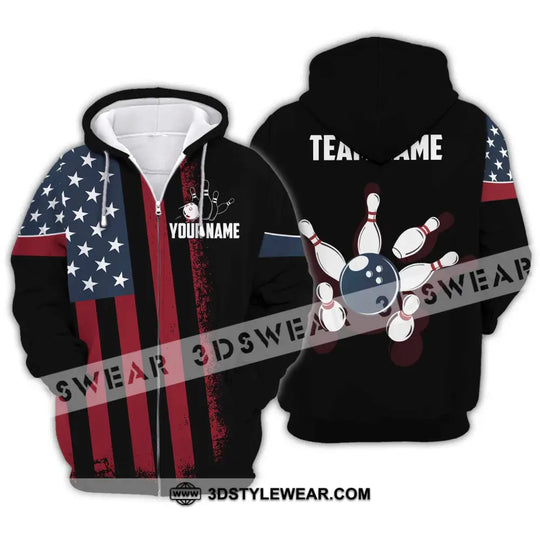 Unisex Shirt - Custom Name Bowling America Shirt style option 2