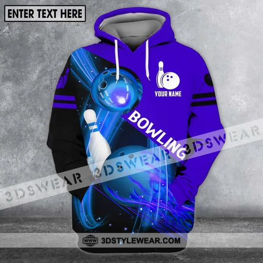Unisex Shirt - Custom Name Shirt - Bowling Ball Blue Shirt style option 2