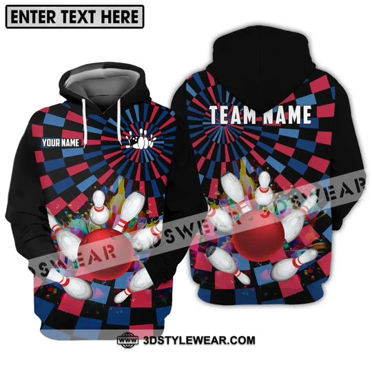 Unisex Shirt - Custom Name Bowling Lover Shirt, Retro Bowling style option 3