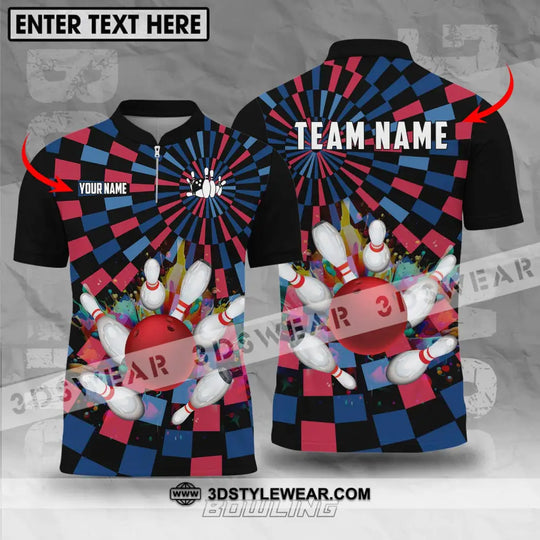 Unisex Shirt - Custom Name Bowling Lover Shirt, Retro Bowling style option 1