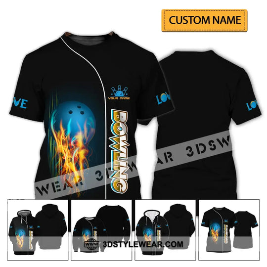 Unisex Shirt - Custom Name Shirt - Bowling Lover Shirt style option 2