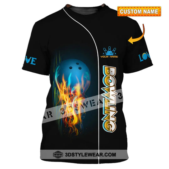 Unisex Shirt - Custom Name Shirt - Bowling Lover Shirt style option 1