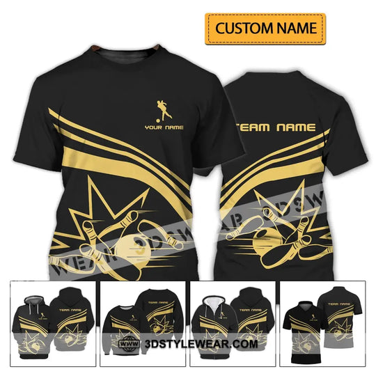 Unisex Shirt - Custom Name Shirt - Bowling Lover Shirt style option 2